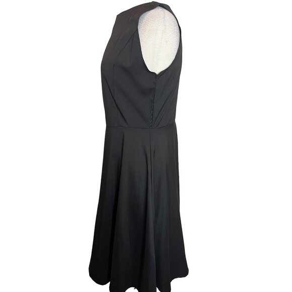 New Light Fashion black midi A Style Dress. Large (by measurements) - Picture 3 of 10
